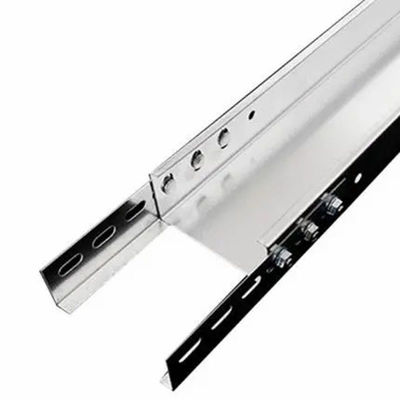 Wall Mount Galvanized Steel Rail Cable Tray With Perforated Ventilation